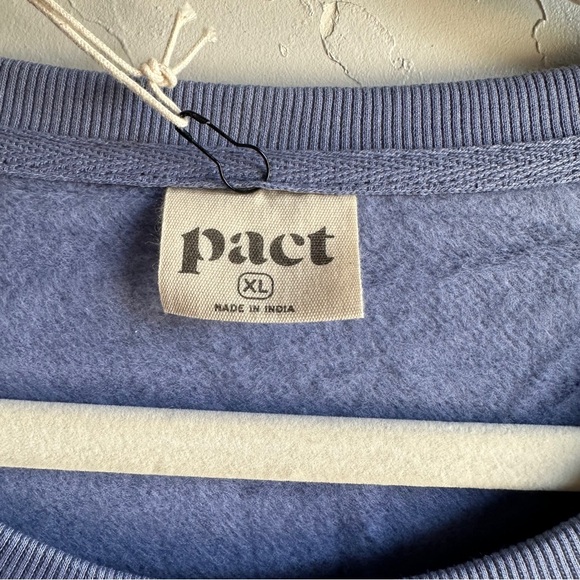 NWT Pact Organic Women's Lotus Celestial Cosmic Stars Moon Sweatshirt Sz‎ XL - Picture 7 of 8